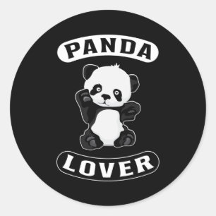 Pegatina Redonda Panda Bear Cute Paw Animal Pandas Divertida Idea D
