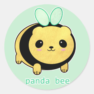 Pegatina Redonda Panda Bee