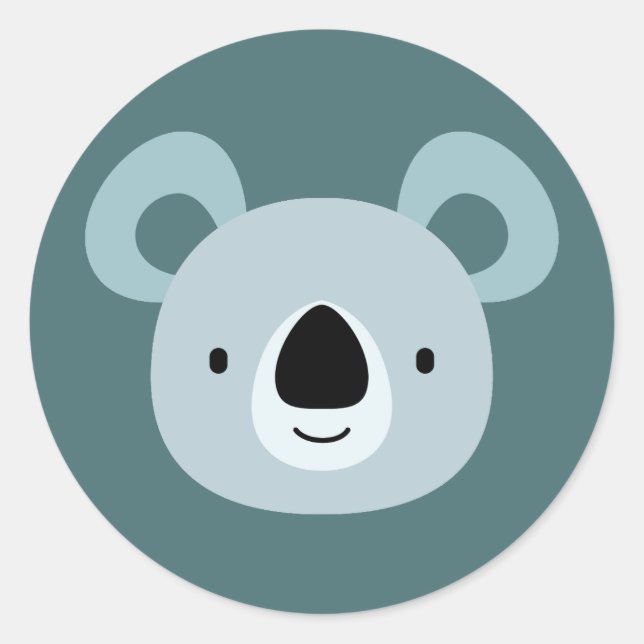 Pegatina Redonda Panda Birthday Kids Art (Anverso)