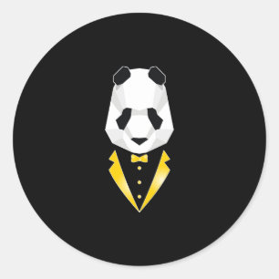 Pegatina Redonda Panda de lujo