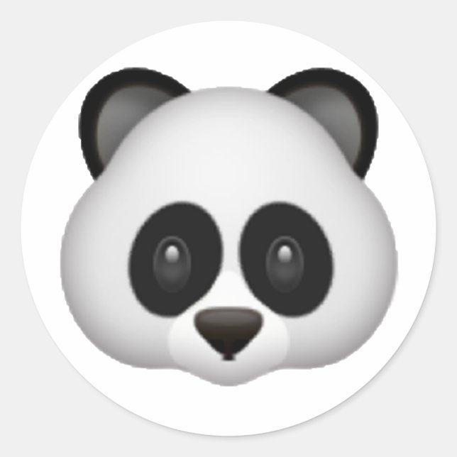 Pegatina Redonda Panda - Emoji (Anverso)