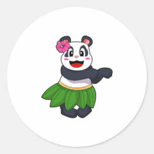 Pegatina Redonda Panda en Ballet Dance