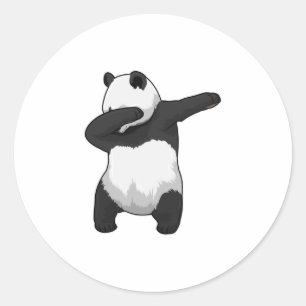 Pegatina Redonda Panda en Hip Hop Dance Dab