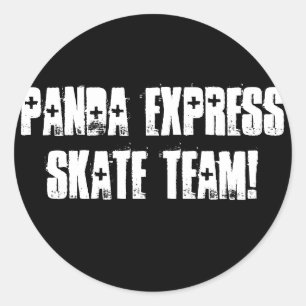 PEGATINA REDONDA PANDA EXPRESS SKATE TEAM!