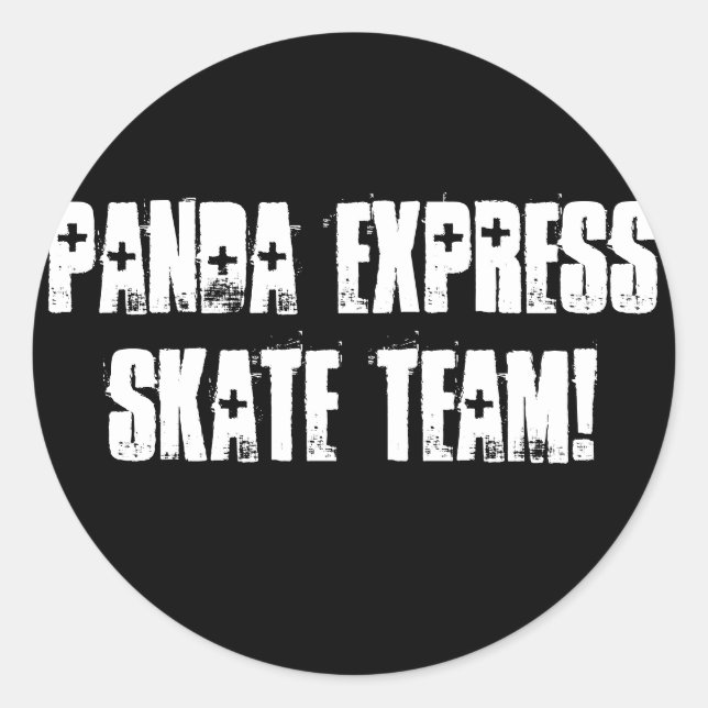 PEGATINA REDONDA PANDA EXPRESS SKATE TEAM! (Anverso)