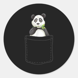 Pegatina Redonda Panda In The Pocket Panda
