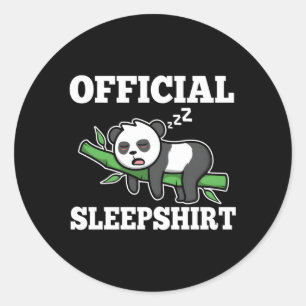 Pegatina Redonda Panda oficial del sueño