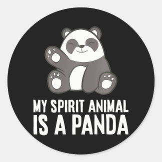 Pegatina Redonda Panda Spirit Animal My Spirit Animal es una Panda
