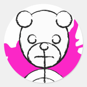 Pegatina Redonda panda splatz.