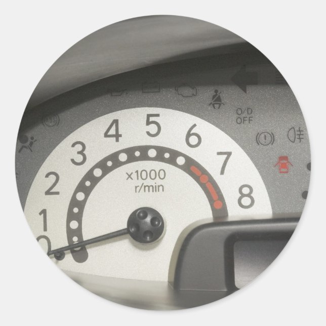 Pegatina Redonda Panel de coche (Anverso)