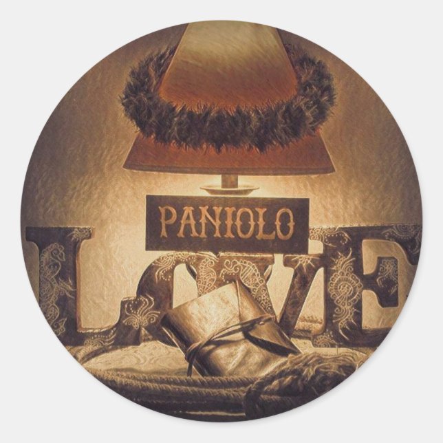 Pegatina Redonda Paniolo Love (Anverso)