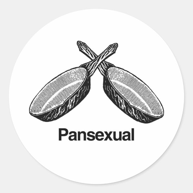 Pegatina Redonda Pansexual (Anverso)