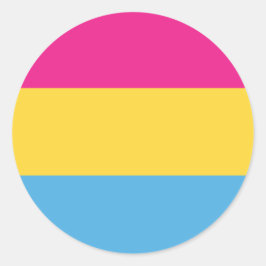 Pegatina Redonda Pansexual | Diseño de la bandera de orgullo | Tira