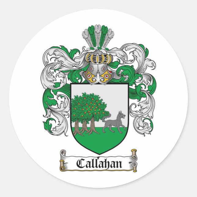 PEGATINA REDONDA PANTALLA DE LA FAMILIA DE CALLAHAN - ABRIGO DE ARM (Anverso)