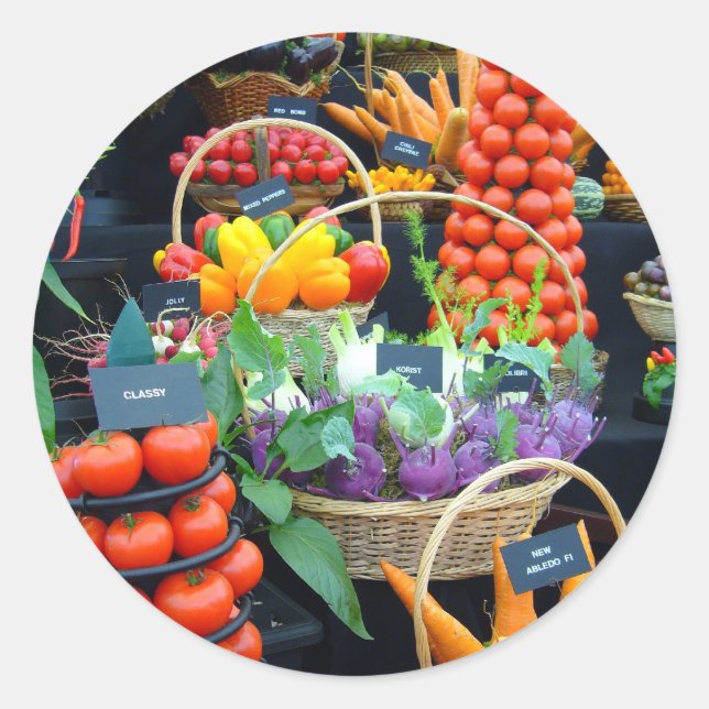 Pegatina Redonda PANTALLA VEGETAL ~ Selladores/Pegatinas de sobres (Anverso)