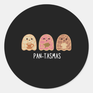Pegatina Redonda Pantasmas Fantasma Graciosa Conchas Fantasma Mexic