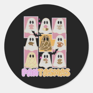 Pegatina Redonda Pantasmas Pan Dulce Fantasma Halloween Español Mex