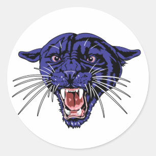 Pegatina Redonda Panther Roar