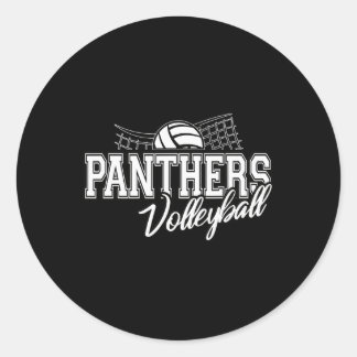 Pegatina Redonda Panthers Volleyll Ck Espíritu de Regreso a Clases 
