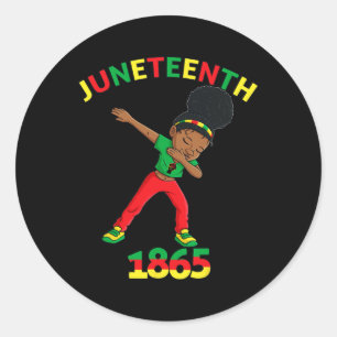 Pegatina Redonda Pañuelo Negro Princesa Junetón 1865 Piel marrón