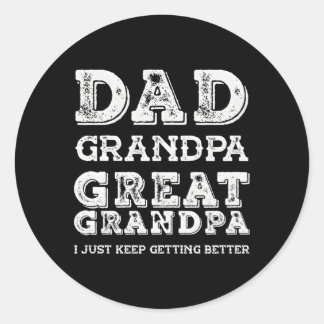 Pegatina Redonda Papá Abuelo Gran Abuelo Yo Sigo Apostando