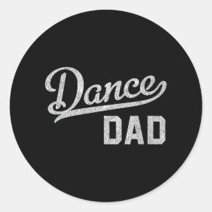 Pegatina Redonda Papá Bailarín Orgulloso Bailarín Padre