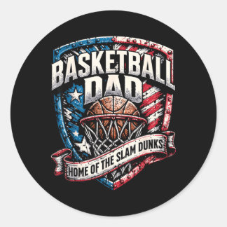 Pegatina Redonda Papá de Baloncesto - Hogar de las Mateadas