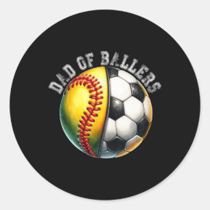 Pegatina Redonda Papa de jugador de fútbol suave Llers Entrenador d