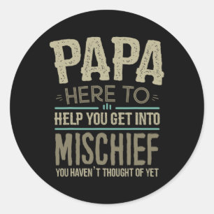 Pegatina Redonda Papa de los nietos para hombres día del padre Papa