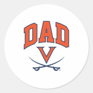 Pegatina Redonda Papá de los Virginia Cavaliers