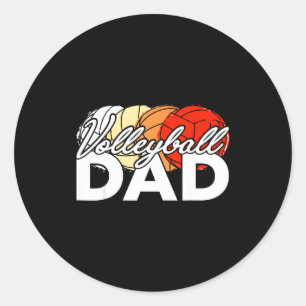 Pegatina Redonda Papá de voleibol papá genial día del padre hombres