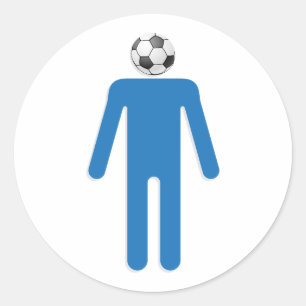 Pegatina Redonda Papá del fútbol
