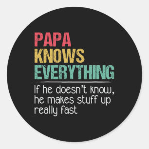 Pegatina Redonda Papa El Hombre El Mito La Influencia Extraña Que C