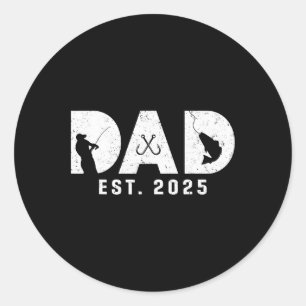 Pegatina Redonda Papa Est 2025 Pesca Papá Para Ser Nueva Ba
