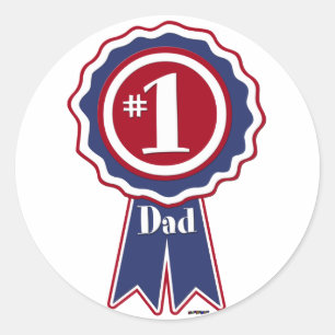 Pegatina Redonda Papá, feliz día del padre