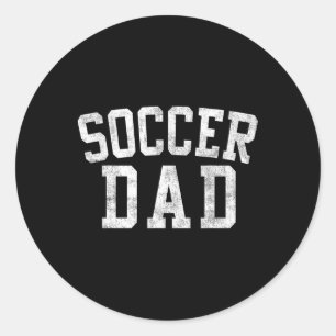 Pegatina Redonda Papá Fútbol Clic Fuente Negrita Día del Padre Papá