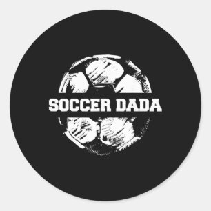 Pegatina Redonda Papá Fútbol Papá Fútbol Golpe Dividido Papá Fútbol