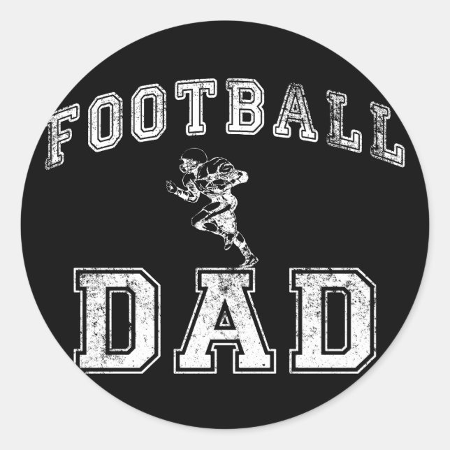 Pegatina Redonda Papá futbolero (Anverso)