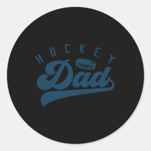 Pegatina Redonda Papá hockey obsequia el día de papá