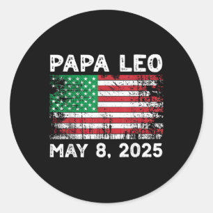 Pegatina Redonda Papa Leo