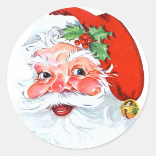 Pegatina Redonda Papá Noel
