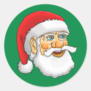Pegatina Redonda Papá Noel
