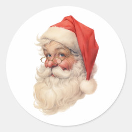 Pegatina Redonda Papá Noel