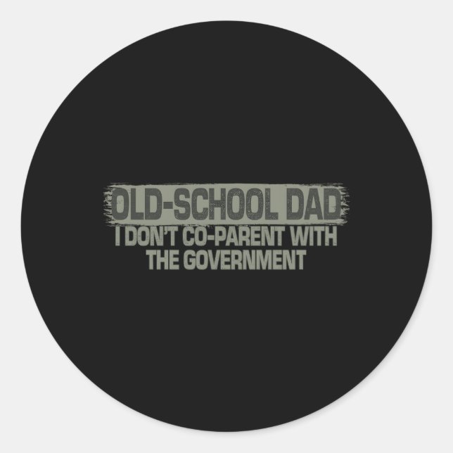 Pegatina Redonda Papá Noel No Soy Copadre Con El Gobierno (Anverso)