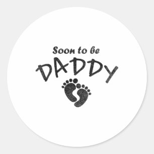 Pegatina Redonda Papá Nuevo Papá Noel Chiste De Papá Noel