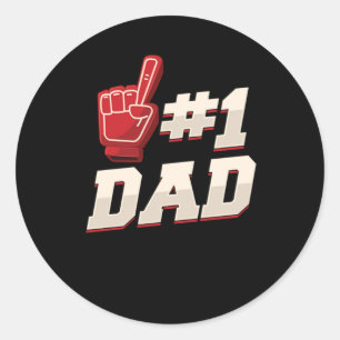 Pegatina Redonda Papá número uno papá papá papá papá papá padre reg