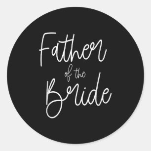 Pegatina Redonda Papá Orgulloso Padre De La Novia