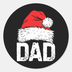 Pegatina Redonda Papá Papá Navidades Papá Noel Matando a Pajamas Pa