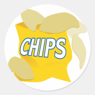 Pegatina Redonda papas fritas