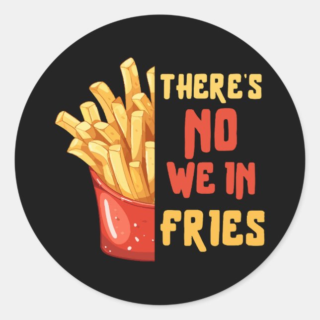 Pegatina Redonda papas fritas (Anverso)